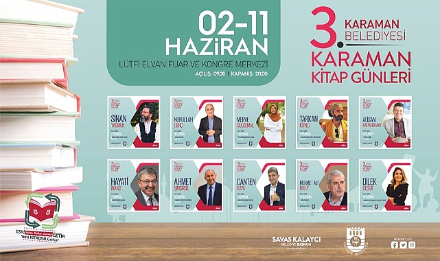 Karaman Belediyesi 3. Kitap Günleri Başlıyor