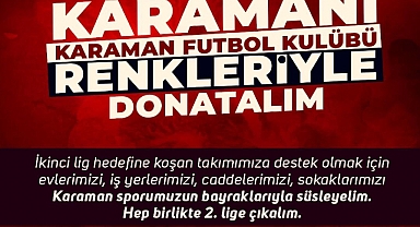 Karaman FK’dan bayrak çağrısı