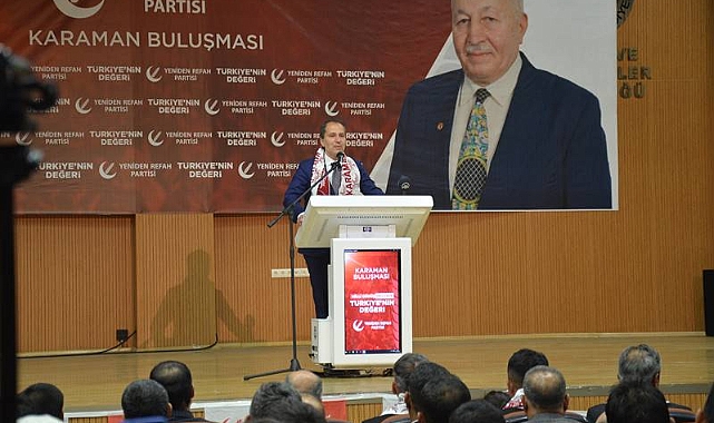 Yeniden Refah Partisi Genel Başkanı Erbakan, Karaman'da