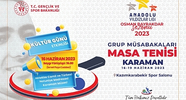 ANALİG masa tenisi grup müsabakaları Karaman’da yapılacak