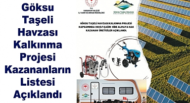 Göksu Taşeli Havzası Kalkınma Projesi Kazananların Listesi Açıklandı