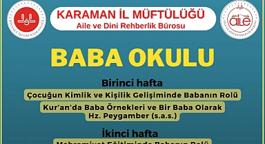 Karaman'da Baba Okulu kayıtları devam ediyor