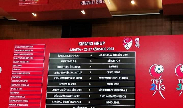 2. Ligde Fikstür Belli oldu. Karaman FK İlk Maçını Sahasında Menemen FK ile Yapacak