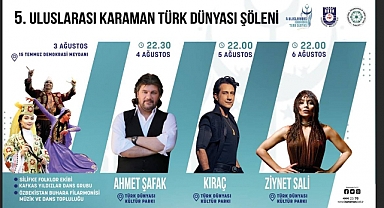 Karaman'da 5. Uluslararası Türk Dünyası Şöleni Düzenlenecek