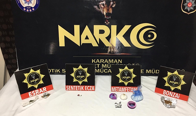 Karaman'da uyuşturucu operasyonunda 3 zanlı tutuklandı