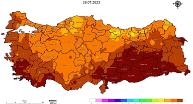 Karaman dün kavruldu. Şehrin en sıcak bölgesi 41.5 ile Bucakkışla oldu