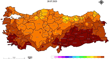 Karaman dün kavruldu. Şehrin en sıcak bölgesi 41.5 ile Bucakkışla oldu