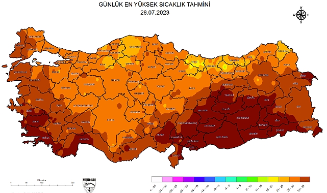 Karaman dün kavruldu. Şehrin en sıcak bölgesi 41.5 ile Bucakkışla oldu