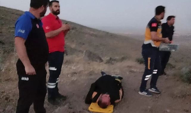 Konya'da dağlık alanda yaralanan kişi askeri helikopterle kurtarıldı