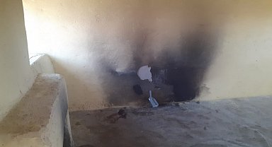 Müştemilatta patlayan tüp hasara neden oldu