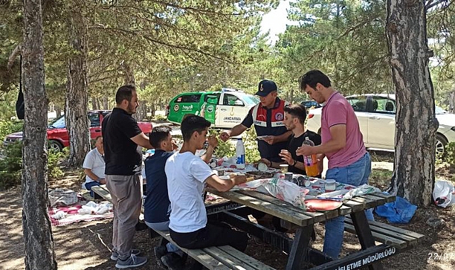 Piknikçilere Jandarma sürprizi