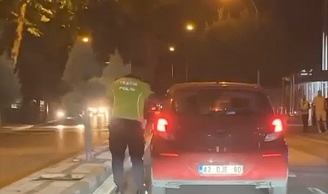 Trafikte makas atan sürücü yakalandı