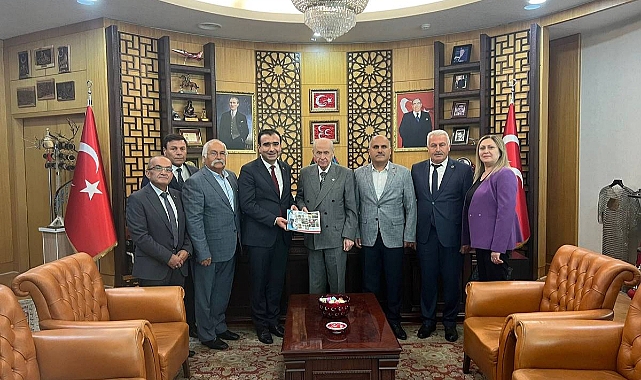 Başkan Kalaycı ve belediye meclis üyelerinden MHP Lideri Devlet Bahçeli'ye ziyaret