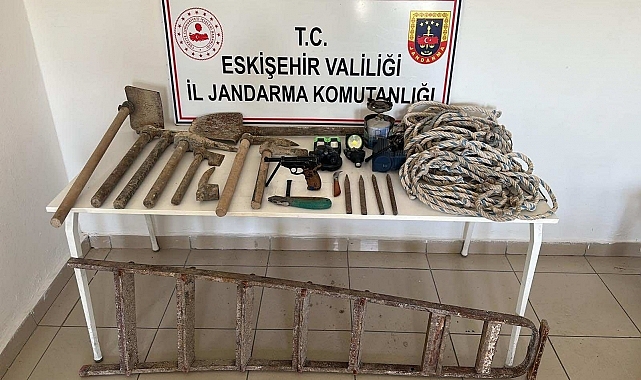 Kaçak kazı yapan şüpheli yakalandı