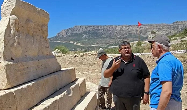 Prof. Dr. Cem Zorlu, Ermenek’teki Philadelphia Antik Kenti’nde İncelemelerde Bulundu