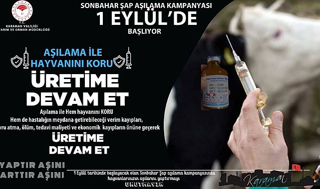 Şap Aşılama Kampanyası Başlıyor
