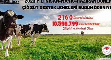 Çiğ Süt Desteği ödemeleri bugün başladı