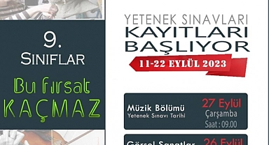 Güzel Sanatlar Lisesi'nde yetenek sınavları kayıtları başlıyor