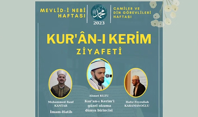 Karaman'da Kur'an-ı Kerim Ziyafeti düzenlenecek