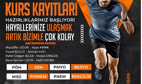 POMEM-BEKÇİLİK-JÖH-PÖH-MSÜ ve PMYO Hazırlık Kurslarına Kayıtlar Başladı