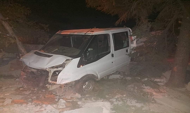 Bahçe duvarına çarpan kamyonetin sürücüsü öldü