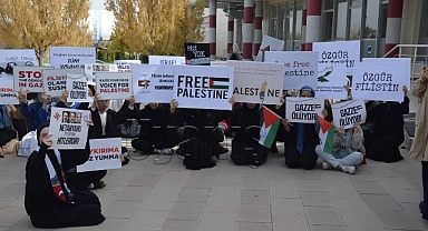 Karaman'da İsrail'in Gazze'deki saldırıları protesto edildi