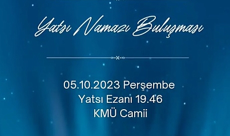 Karaman'da yatsı namazı buluşması düzenlenecek
