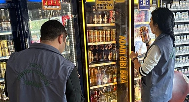Alkol satışı yapılan işletmeler denetlendi