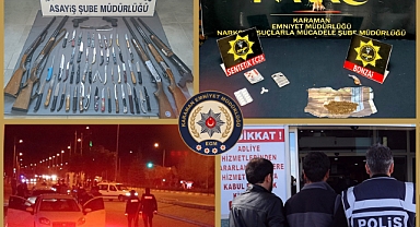 Karaman Polisi şehrin bir haftalık suç raporunu açıkladı