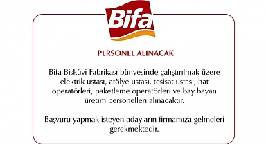 Bifa Bisküvi Personel Alacak