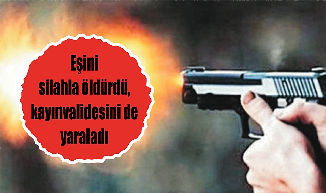 Eşini silahla öldürdü, kayınvalidesini de yaraladı