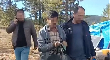 Karaman Polisi 35 yıl kesinleşmiş hapis cezası olan zanlıyı ormanda yakaladı