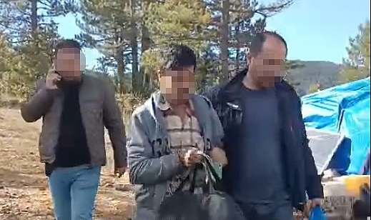 Karaman Polisi 35 yıl kesinleşmiş hapis cezası olan zanlıyı ormanda yakaladı
