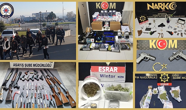 Polis, Karaman’da Suç ve Suçlunun gözünün yaşına bakmıyor 
