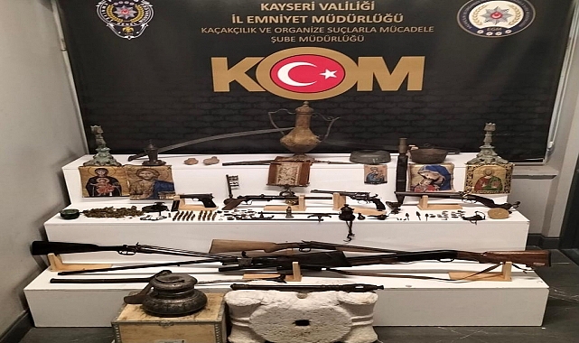 Tarihi eser operasyonunda 106 obje ele geçirildi