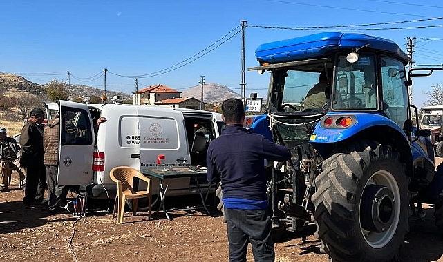 TÜVTÜRK mobil araç köylerde vize işlemlerini sürdürüyor