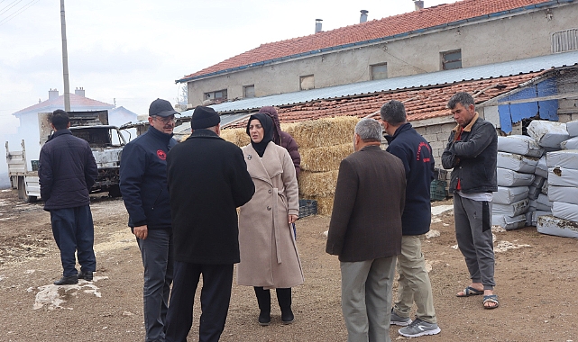 Yangında zarar gören üreticiye kaba yem desteği
