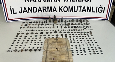 Karaman'da çok sayıda tarihi eser ele geçirildi