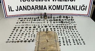 Karaman'da çok sayıda tarihi eser ele geçirildi