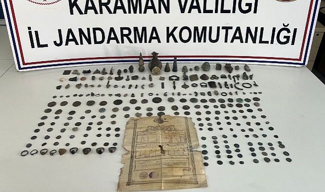 Karaman'da çok sayıda tarihi eser ele geçirildi