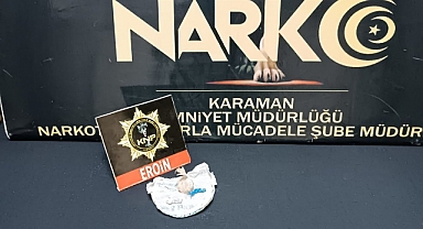 Karaman'da eroin ele geçirildi