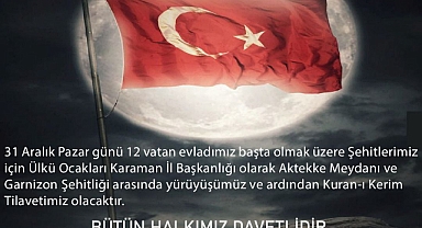 Karaman’da teröre lanet yürüyüşü düzenlenecek