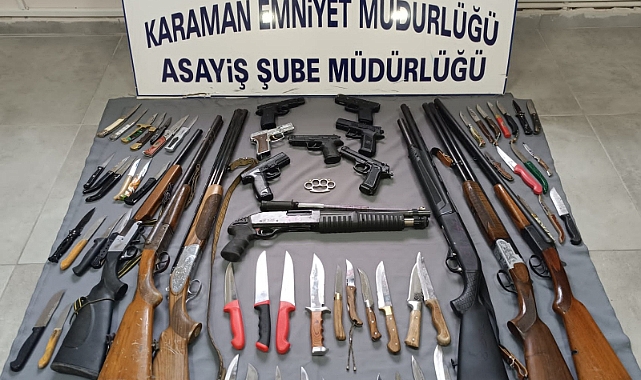 Polis, bir haftalık uygulamada adeta cephanelik ele geçirdi