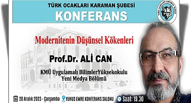 Türk Ocakları Karaman Şubesi'nden konferansa davet