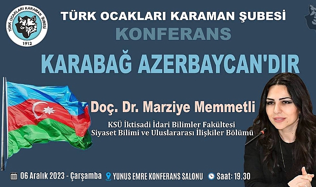 Türk Ocaklarından "Karabağ Azerbaycan'dır" Konferansı