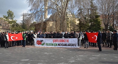 İsrail'in Gazze'ye saldırıları Karaman'da protesto edildi