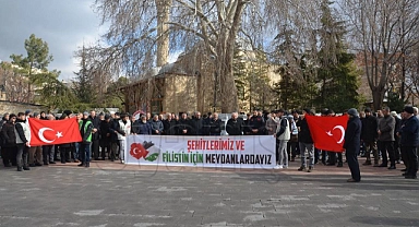 İsrail'in Gazze'ye saldırıları Karaman'da protesto edildi