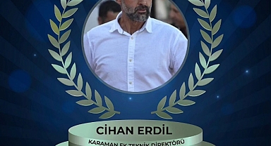 Karaman FK Teknik Direktörü Erdil'e TM Scouting Özel Ödülü