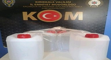 Kırıkkale'de kargo gönderisinde 20 litre kaçak etil alkol ele geçirildi