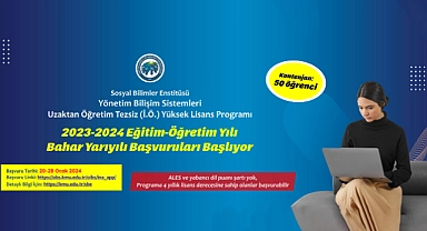 KMÜ’de Uzaktan Öğretim Tezsiz Yüksek Lisans İmkânı 
